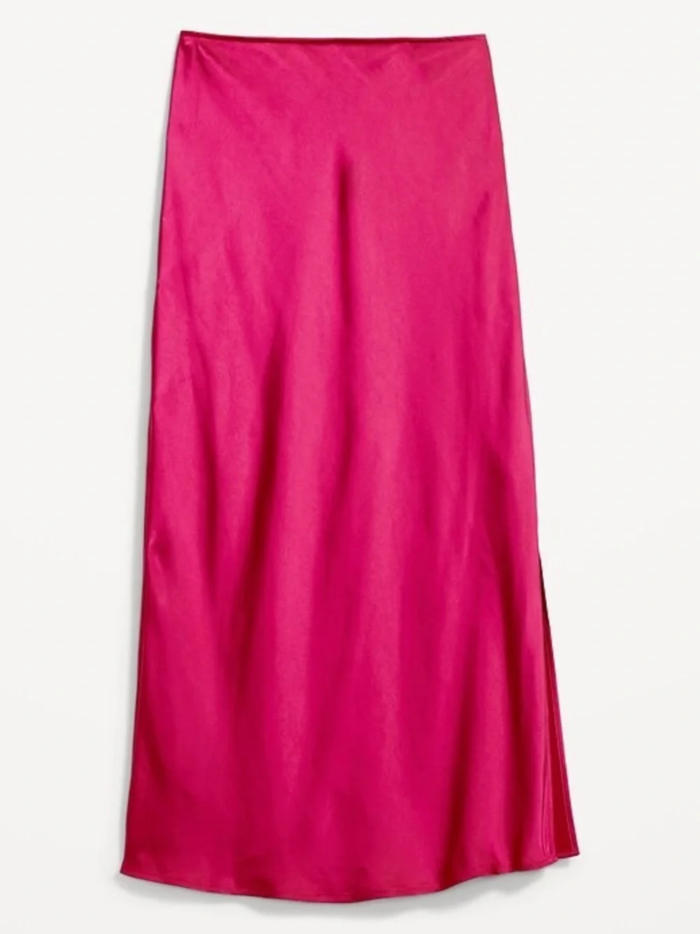 J Crew Women's Hot Pink Satin Midi Skirt, Small